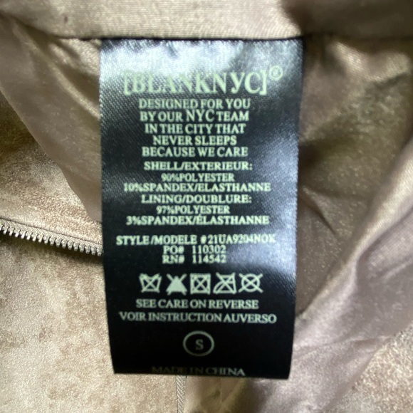 Blank NYC Faux Suede Moto Jacket NWT - Picture 4 of 6